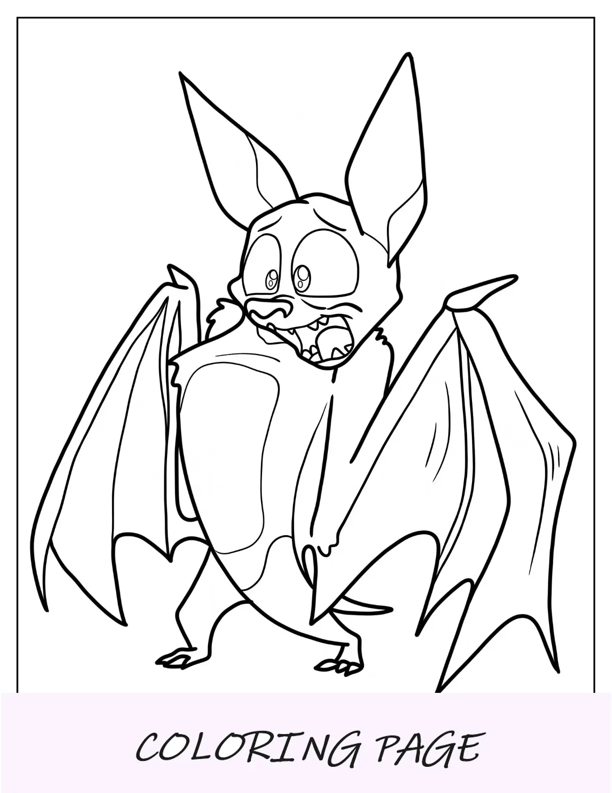 Página para colorir de morcego do contorno de Bartok do Hotel Transylvania