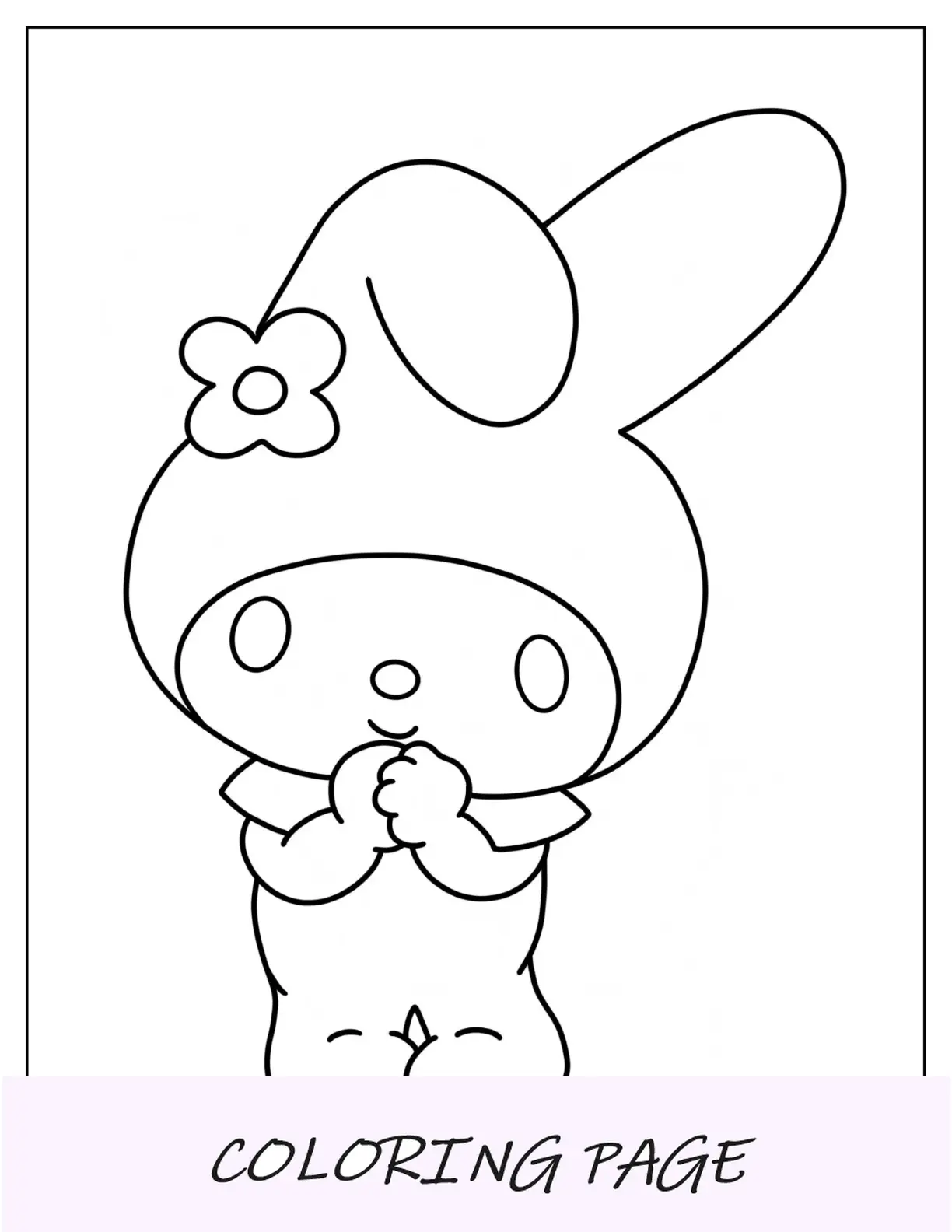 Página para colorir Easy My Melody para crianças
