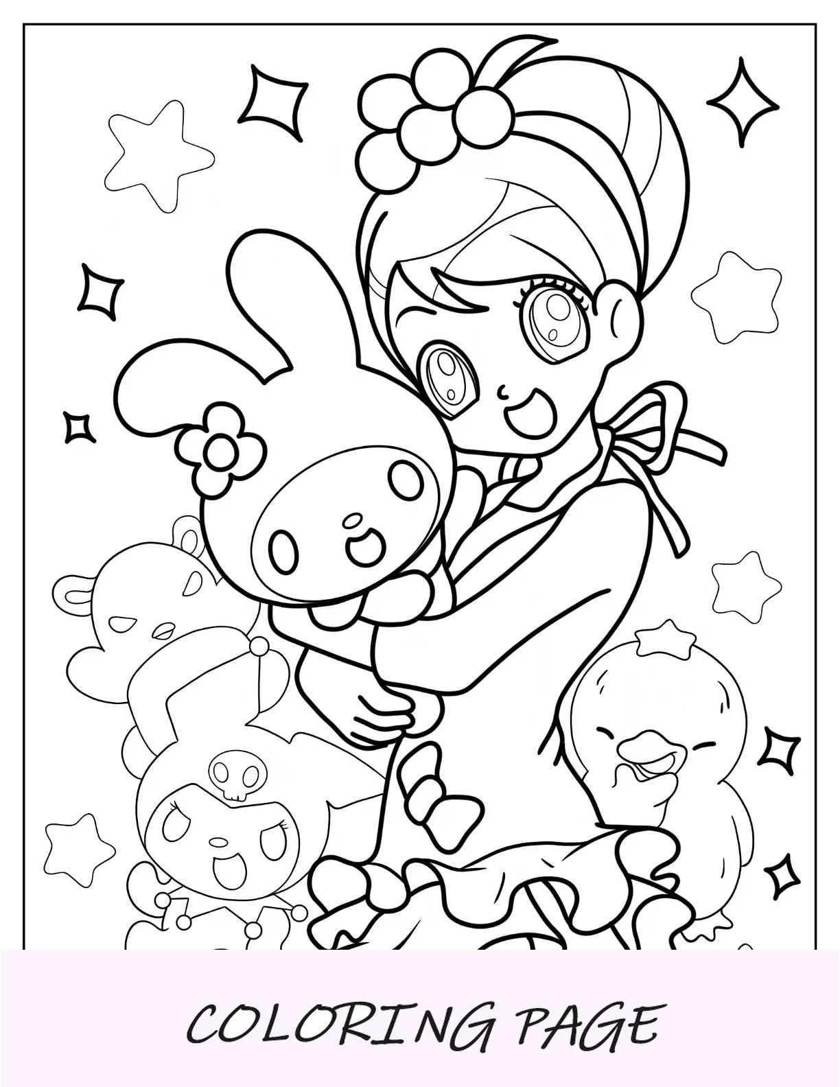 Minha Melodia para colorir abraçando Uta Yumeno