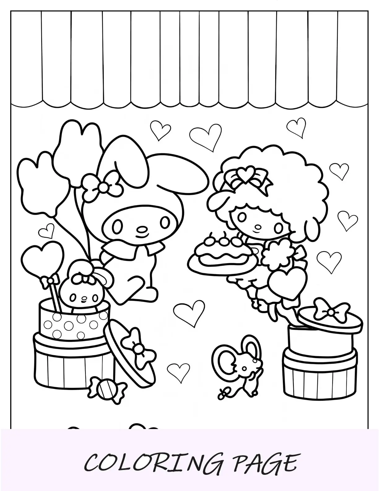 Meu doce piano dando minha melodia para colorir bolo