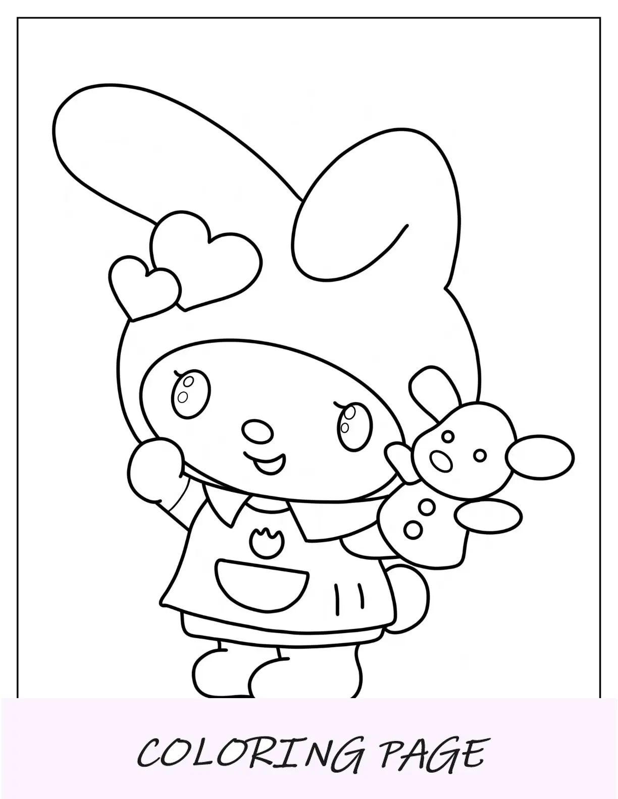 Minha página para colorir Melody com fantoche de rato
