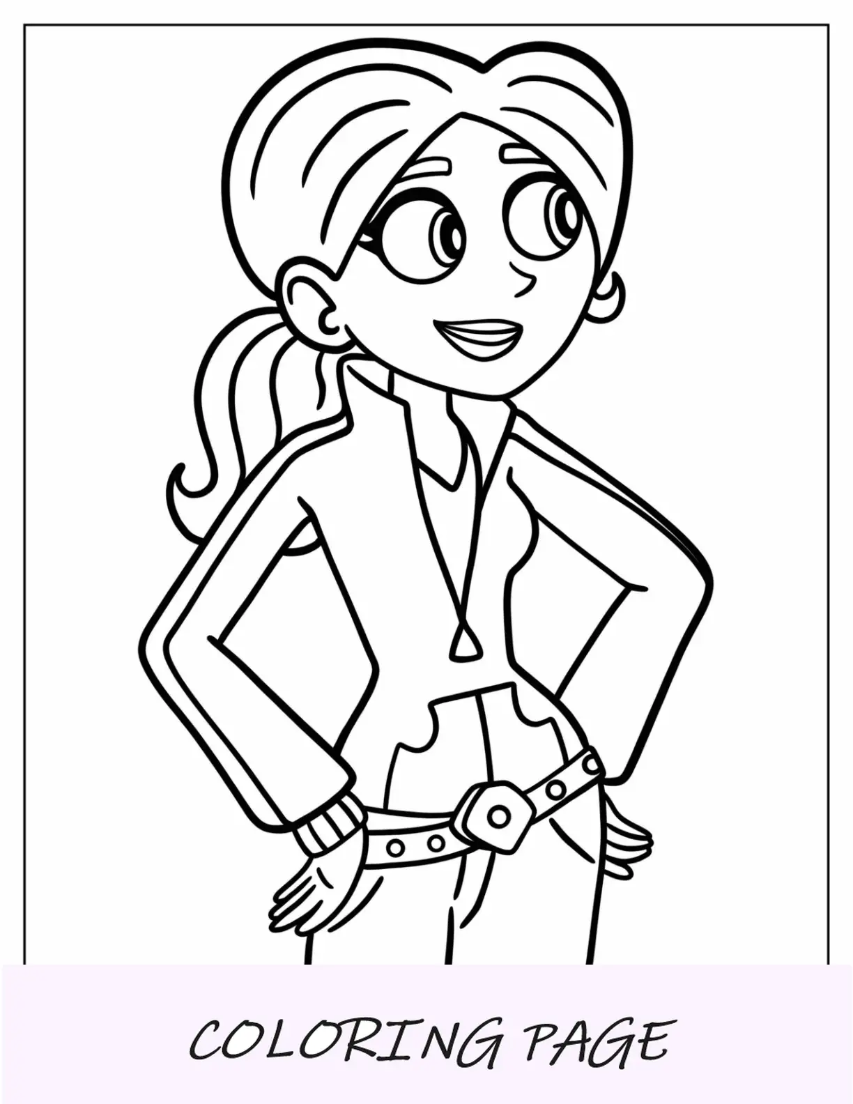 Página para colorir de Kratts selvagens com contorno fácil de Aviva para crianças