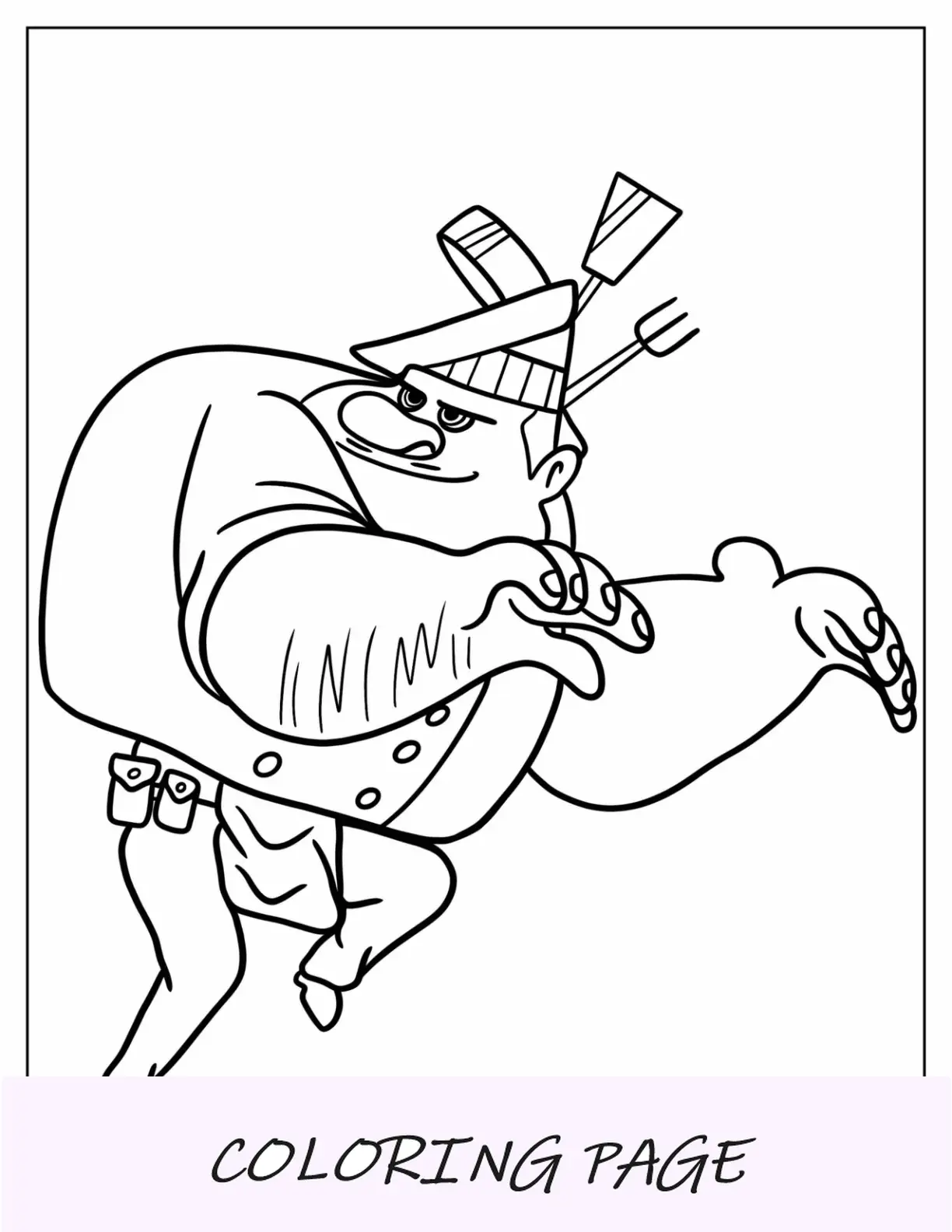 Página para colorir de Kratts selvagens do sorrateiro Gaston Gourmand