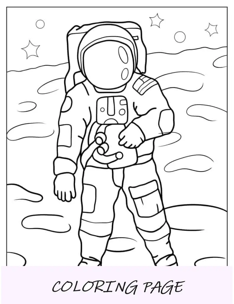 Astronauta fazendo uma caminhada na Lua