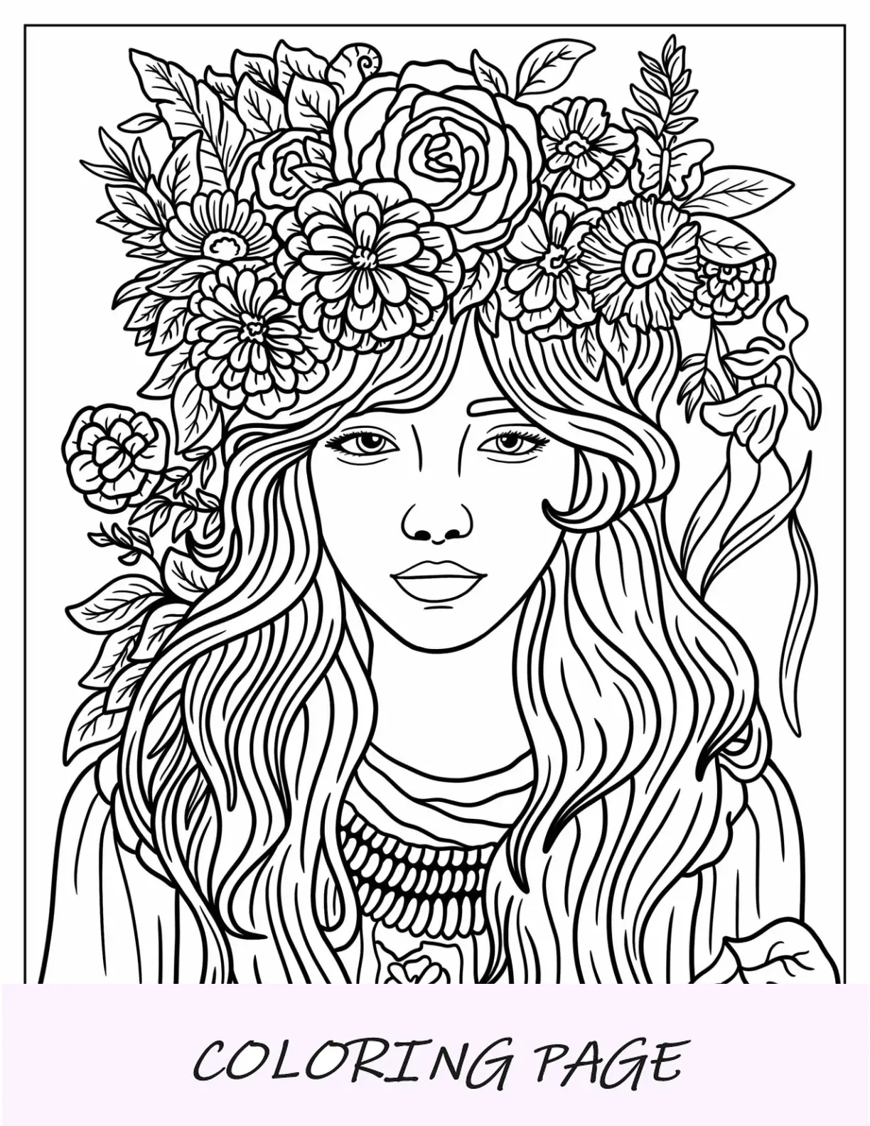 Sala de estar aconchegante com obras de arte Boho para colorir