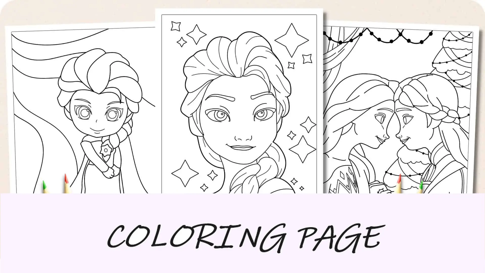 Imagem em destaque das páginas para colorir de Elsa
