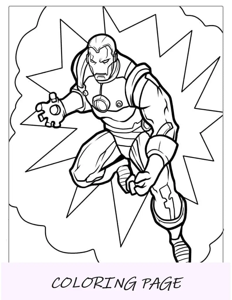 Esquema fácil de Iron Man para niños