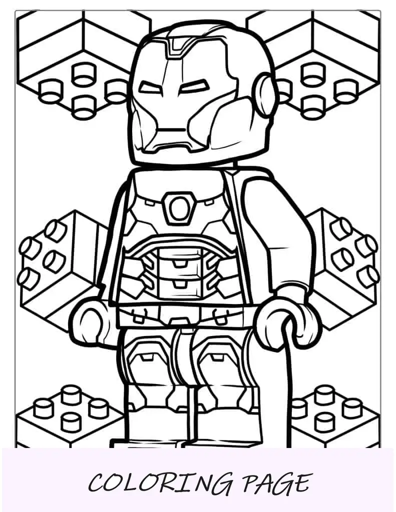 Lego Hombre De Hierro Para Colorear