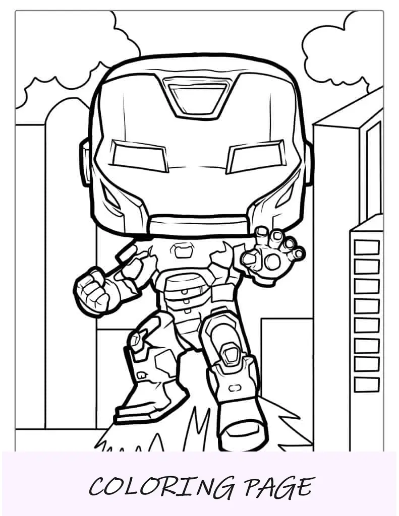 Funko Pop Iron Man Para Colorear Para Niños