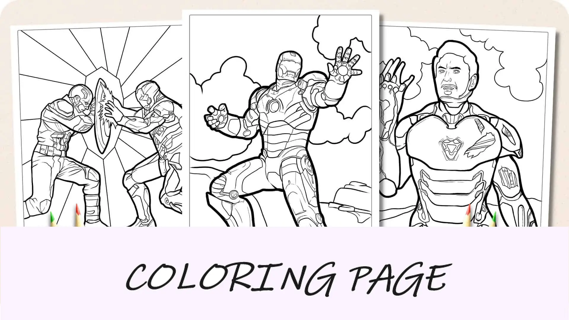 Dibujos para colorear de Iron Man Imagen destacada