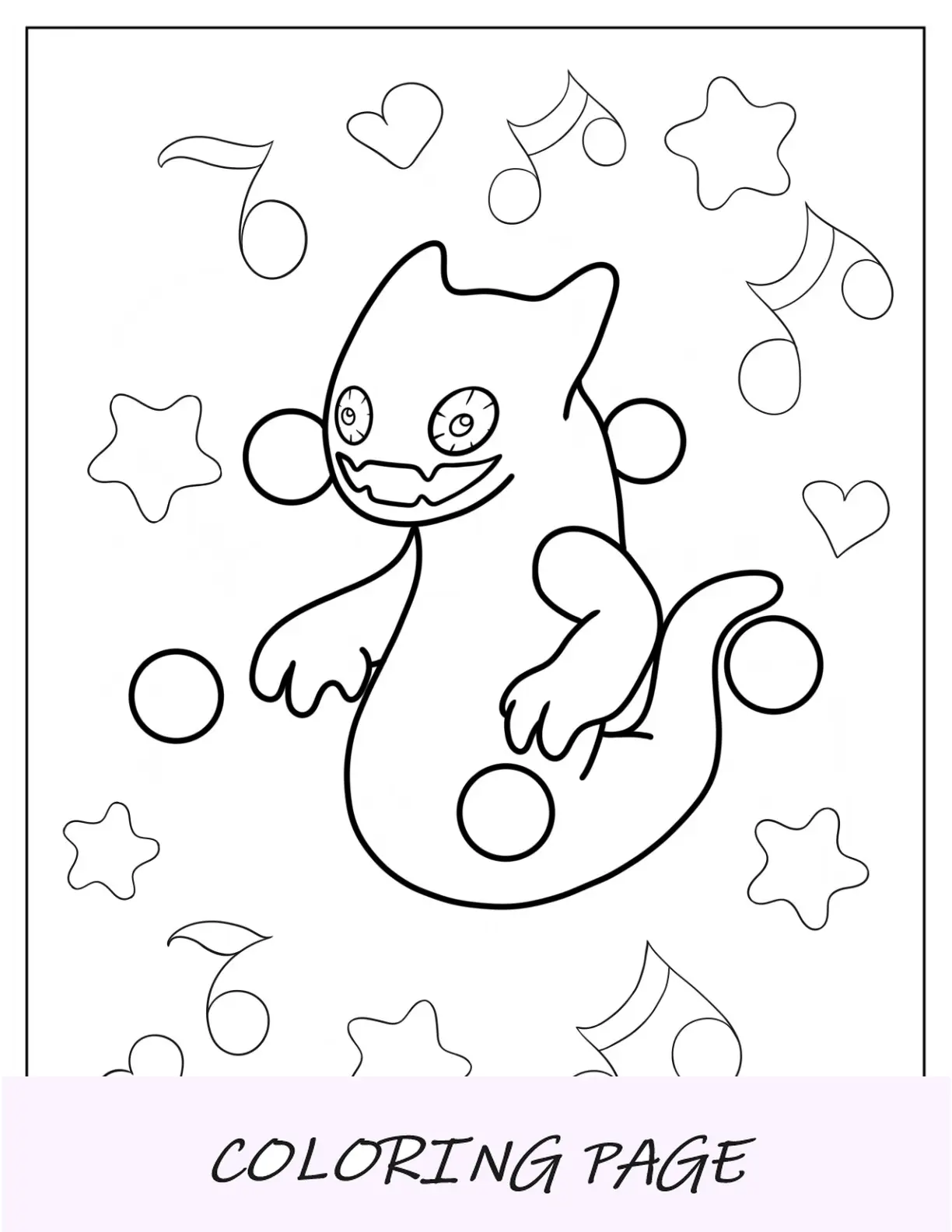 Folha para colorir Easy My Singing Monsters Ghazt para crianças