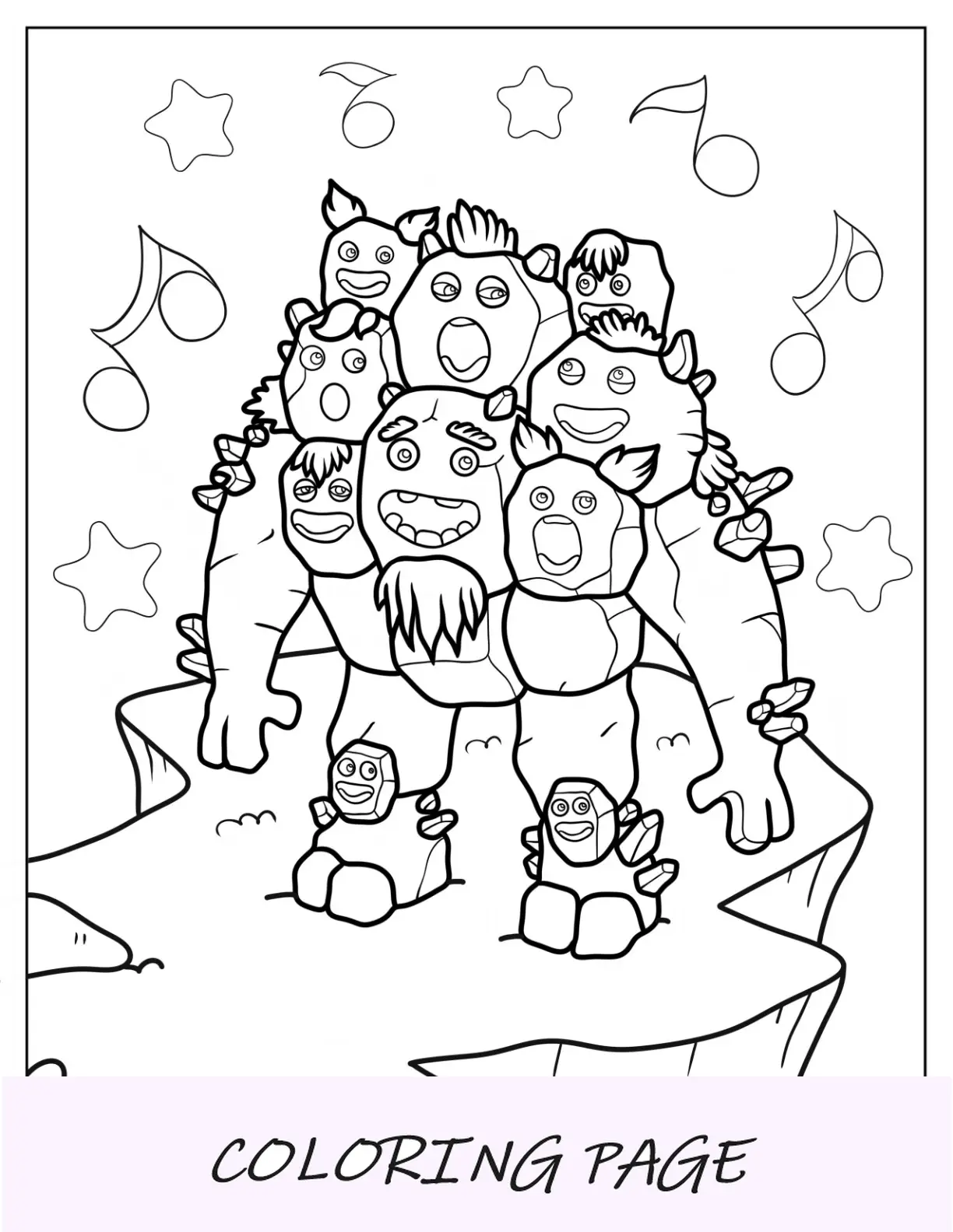 Página para colorir Meus Monstros CantoresOf Quarrister