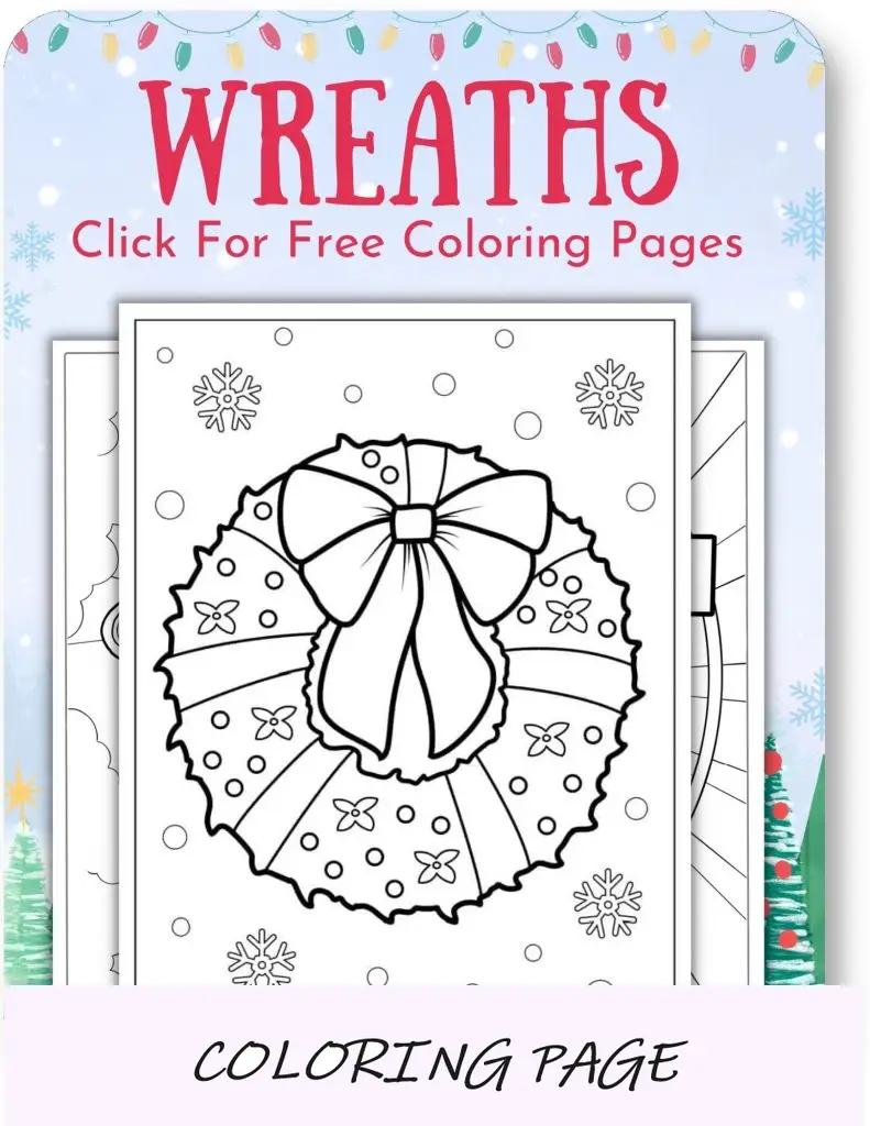 Desenhos para colorir de guirlandas para o Natal_