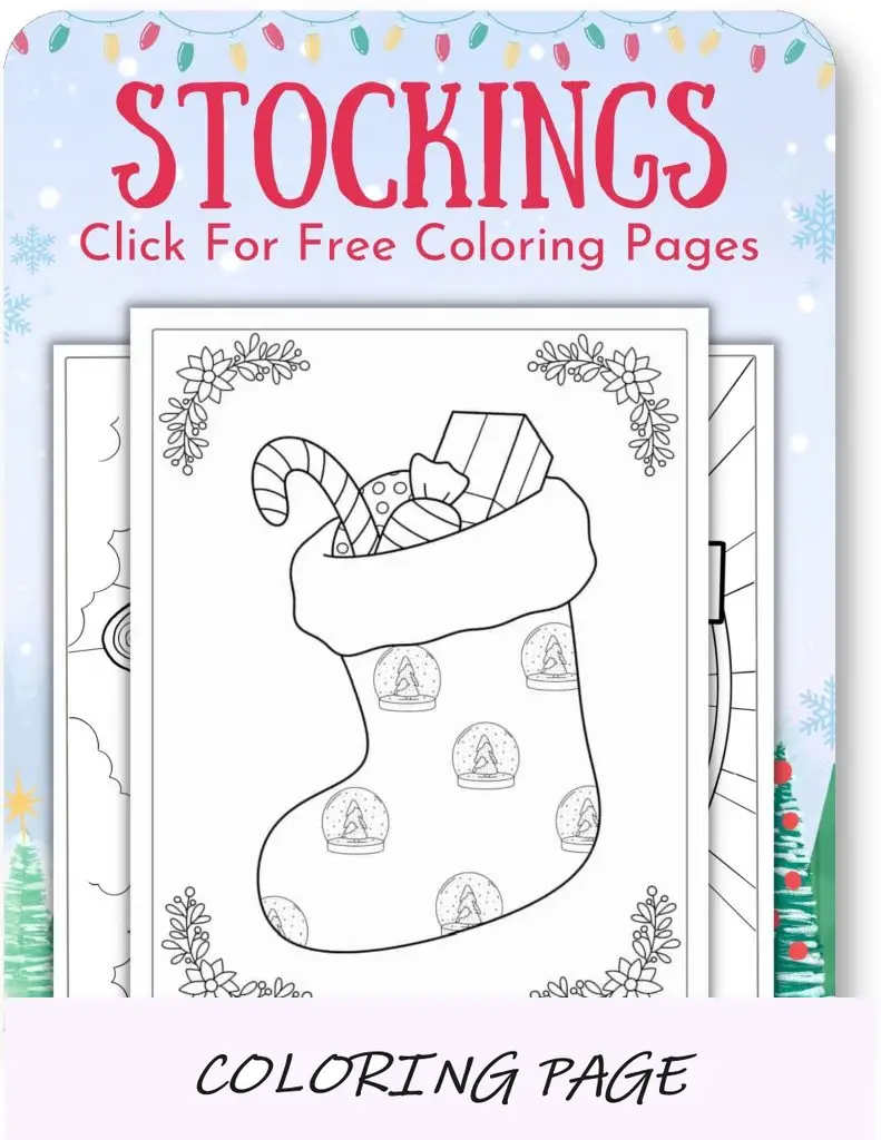 Desenhos para colorir de meias para o Natal_