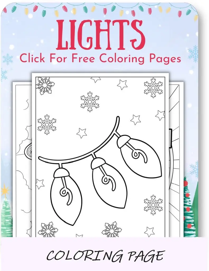 Desenhos para colorir de luzes para o Natal_