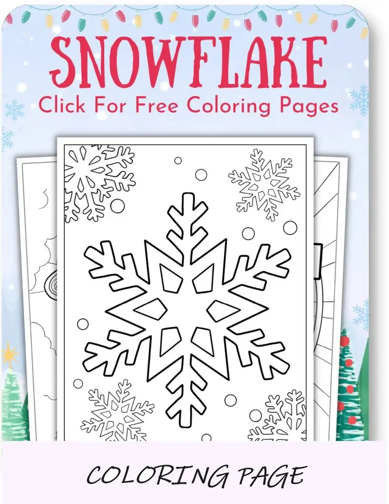 Desenhos para colorir de floco de neve para o Natal