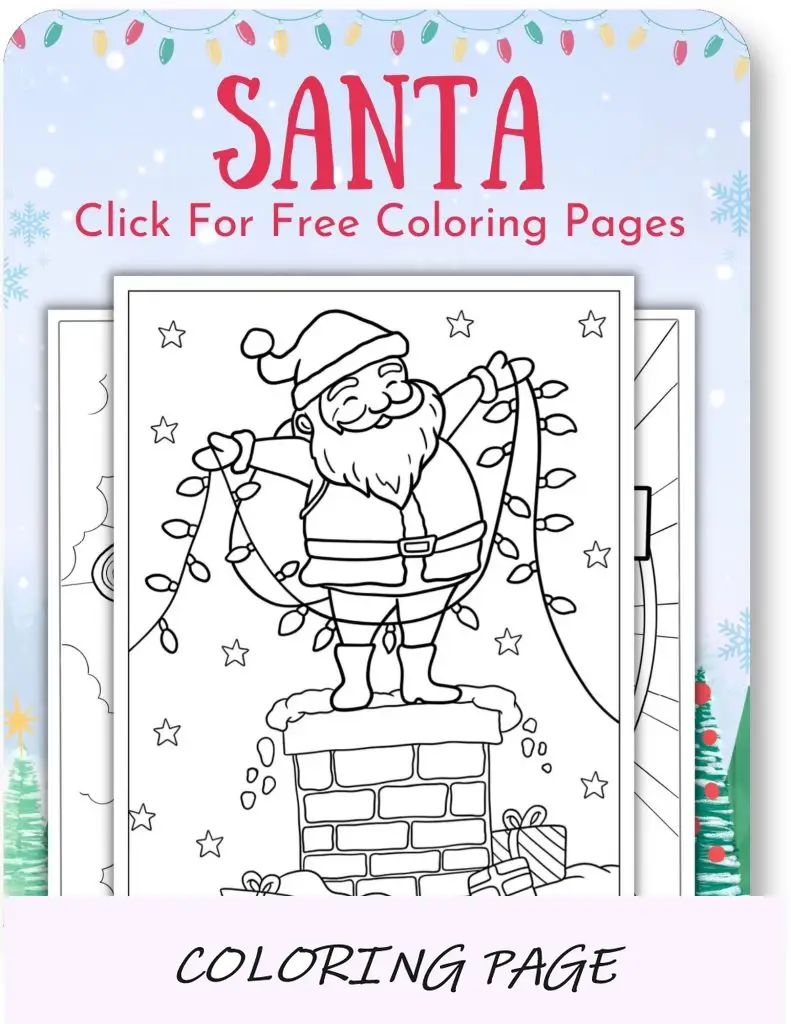 Desenhos para colorir do Papai Noel para o Natal_