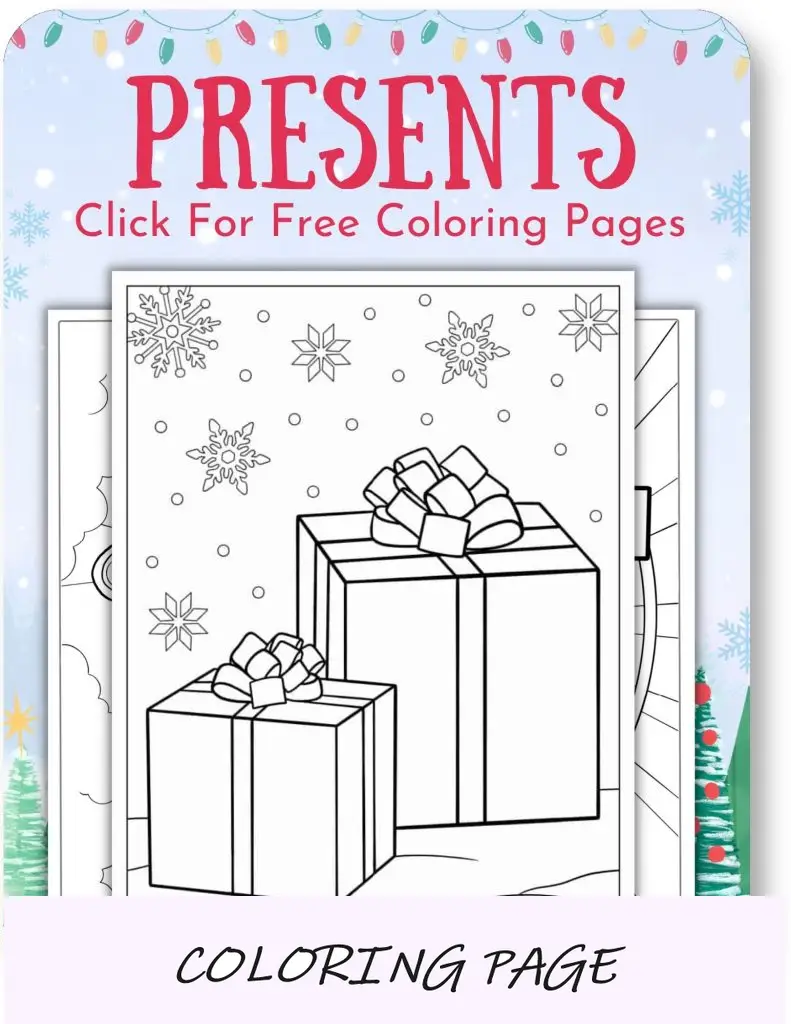Apresenta páginas para colorir para o Natal_