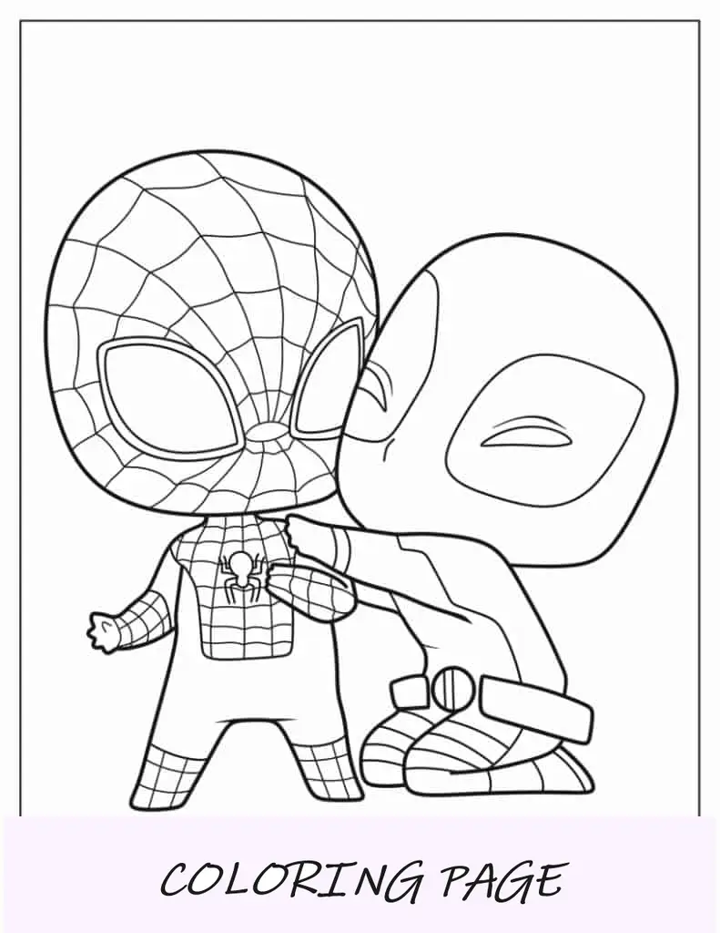 Página para colorear de Deadpool realista