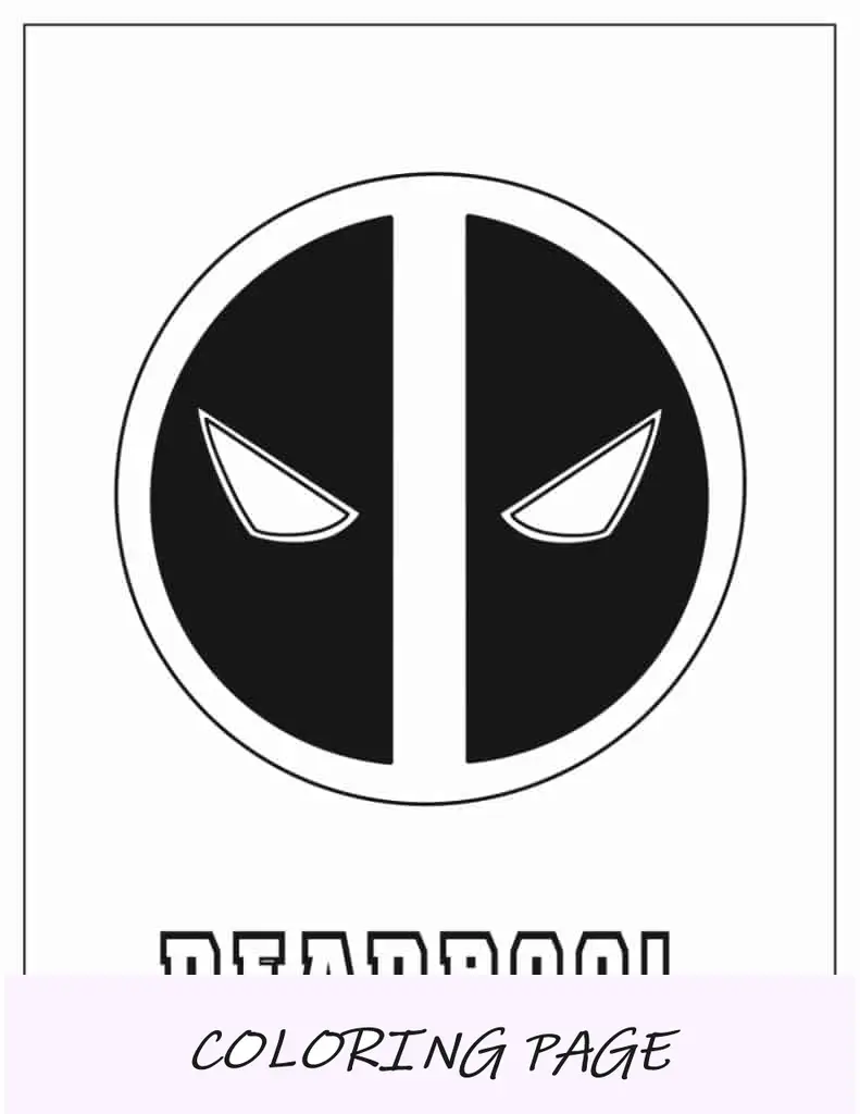 Dibujo para colorear de Chibi Deadpool