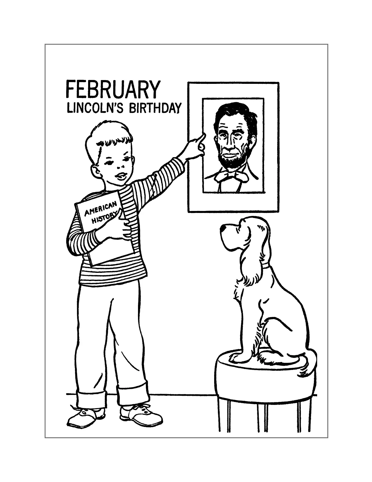 Lincolns Birthday In February Coloring Sheet