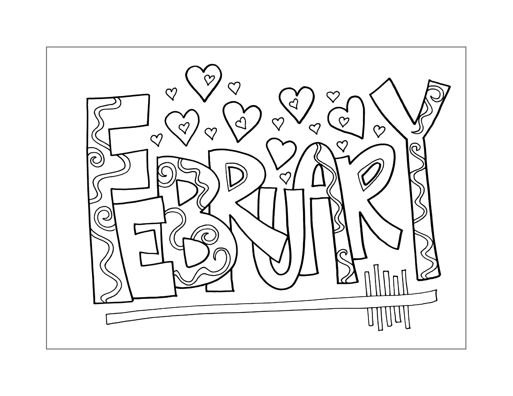 February Coloring Pages