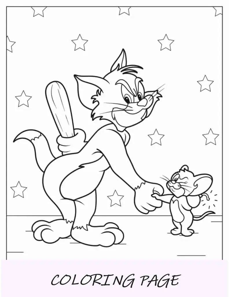 Tom e Jerry tentando enganar um ao outro