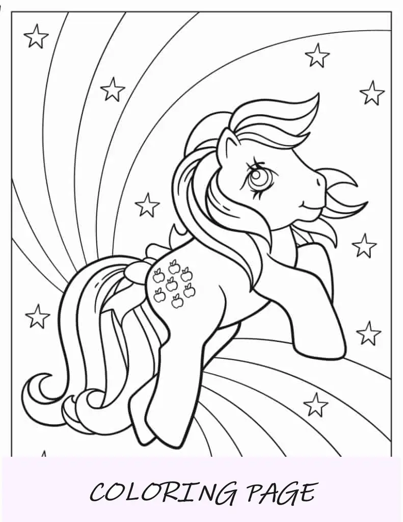 Coloração retrô de pônei Applejack