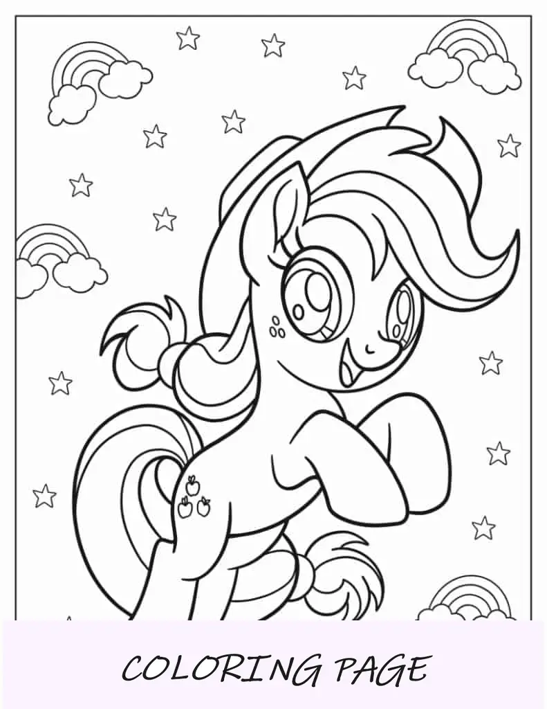 Applejack de desenho animado kawaii