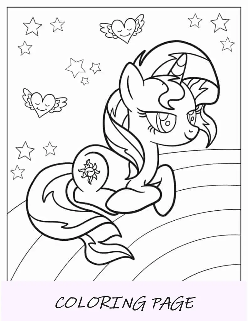 Contorno Simples da Princesa Celestia Kawaii