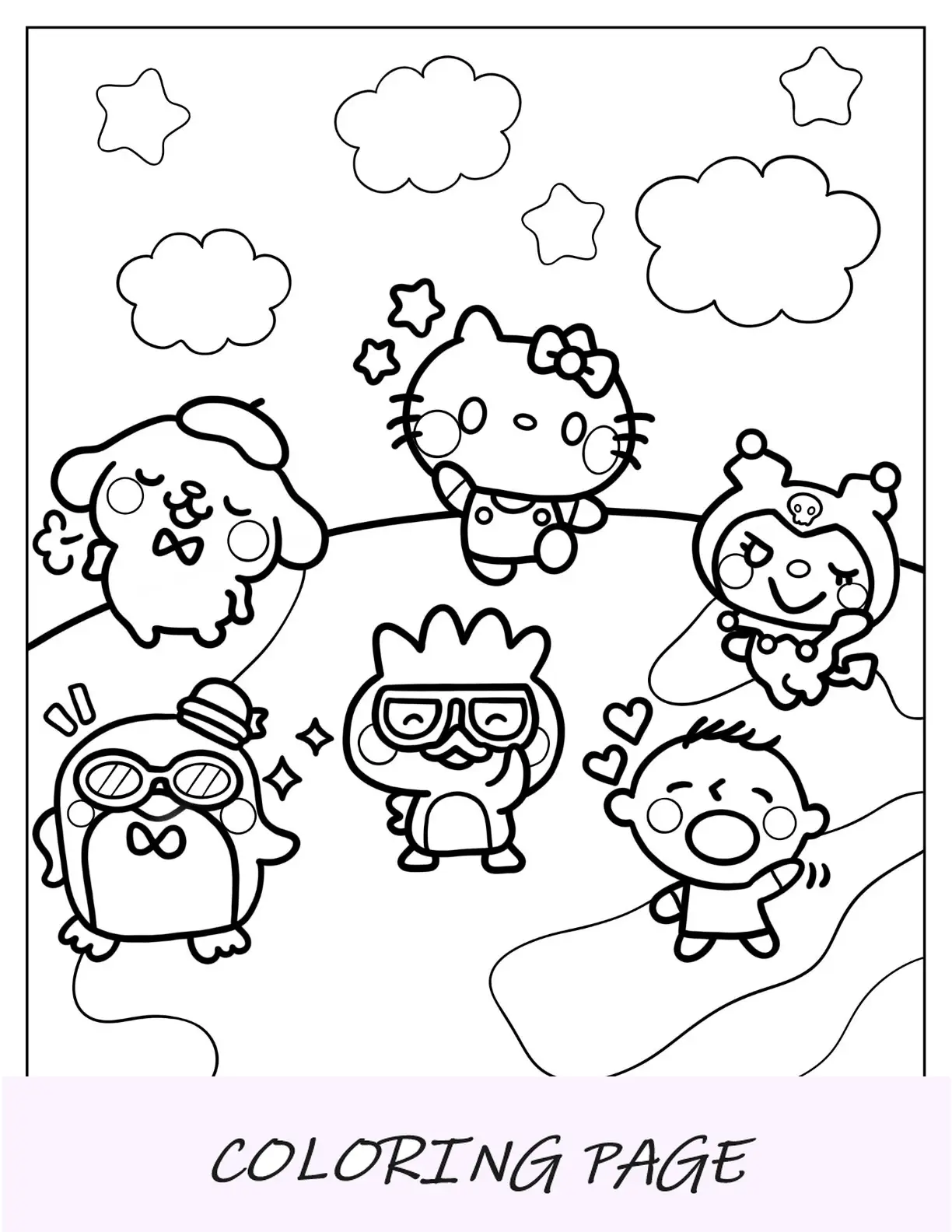 Sanrio Disegni Da Colorare Di Amici Che Ballano