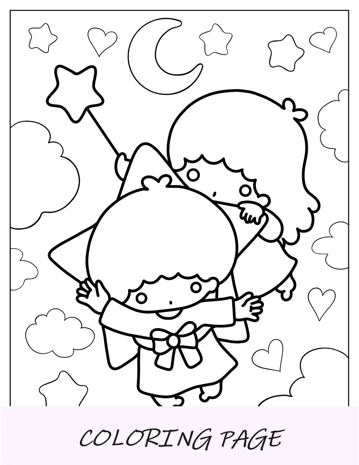 Sanrio Disegni Da Colorare Di Kiki E Lala Piccole Stelle Gemelle