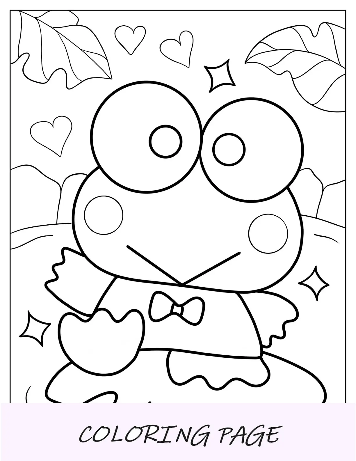 Sanrio Disegni Da Colorare Di Semplice Keroppi Per Bambini