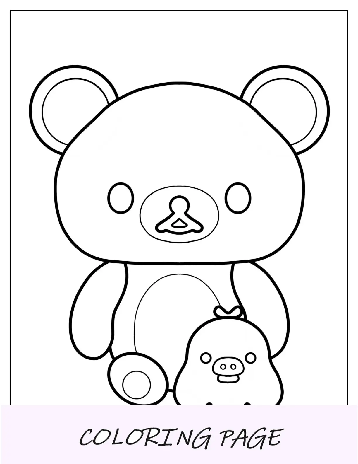Sanrio Disegni Da Colorare Di Rilakkuma Contorno