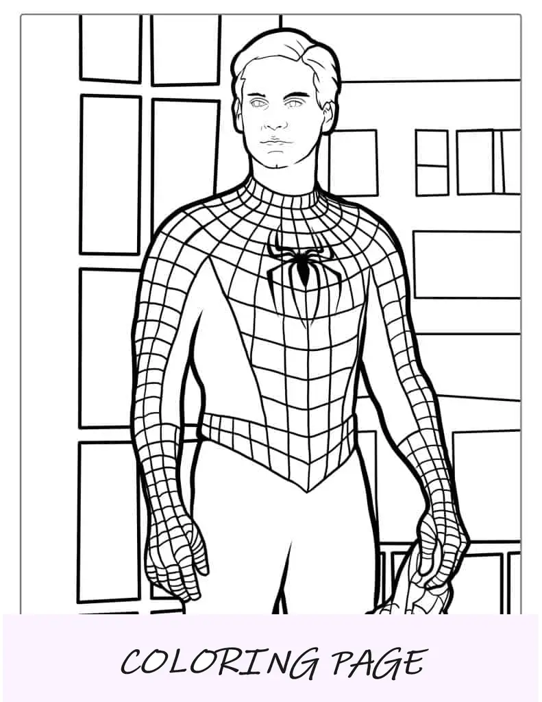 Immagine da colorare per bambini di Among Us Spider-Man