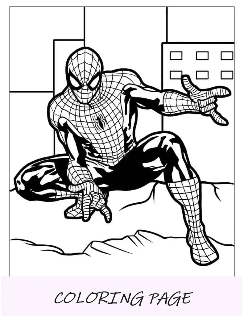 Tom Holland nel ruolo di Peter Parker da colorare