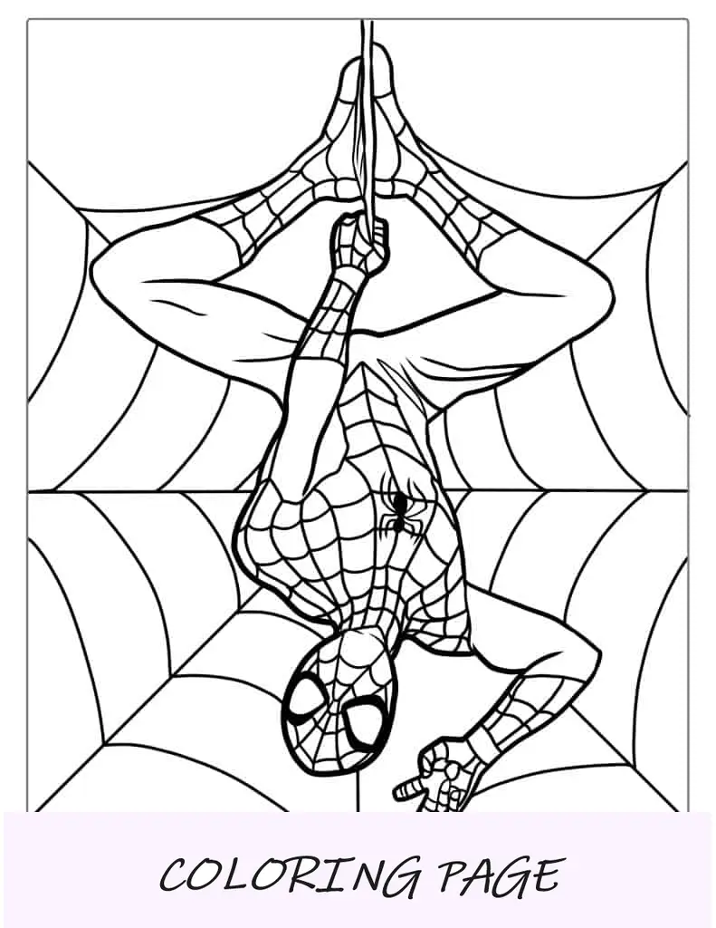 Spider-Man in tuta Web da colorare