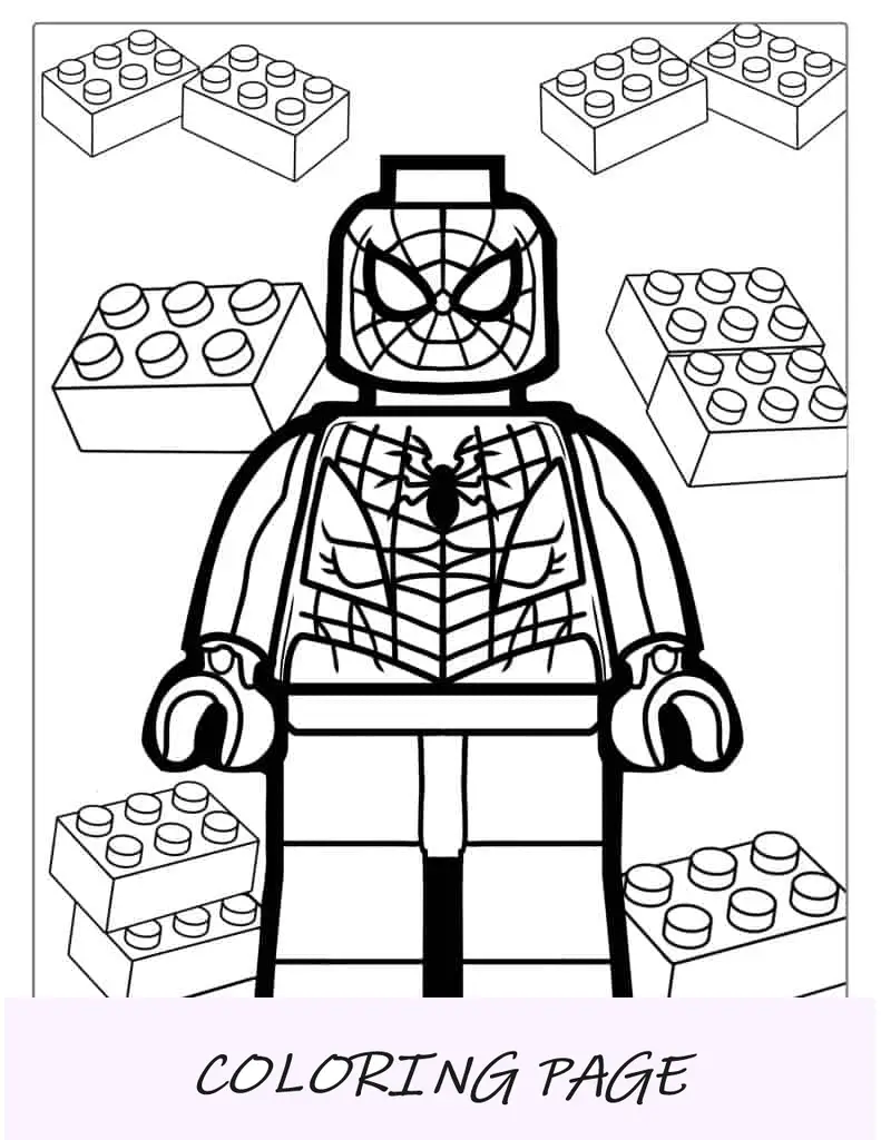 Facile da colorare di Spider-Man per bambini(1)