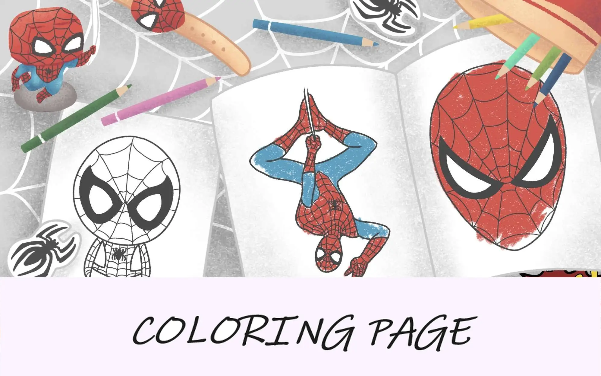 Disegni da colorare di Spider Man immagine in evidenza