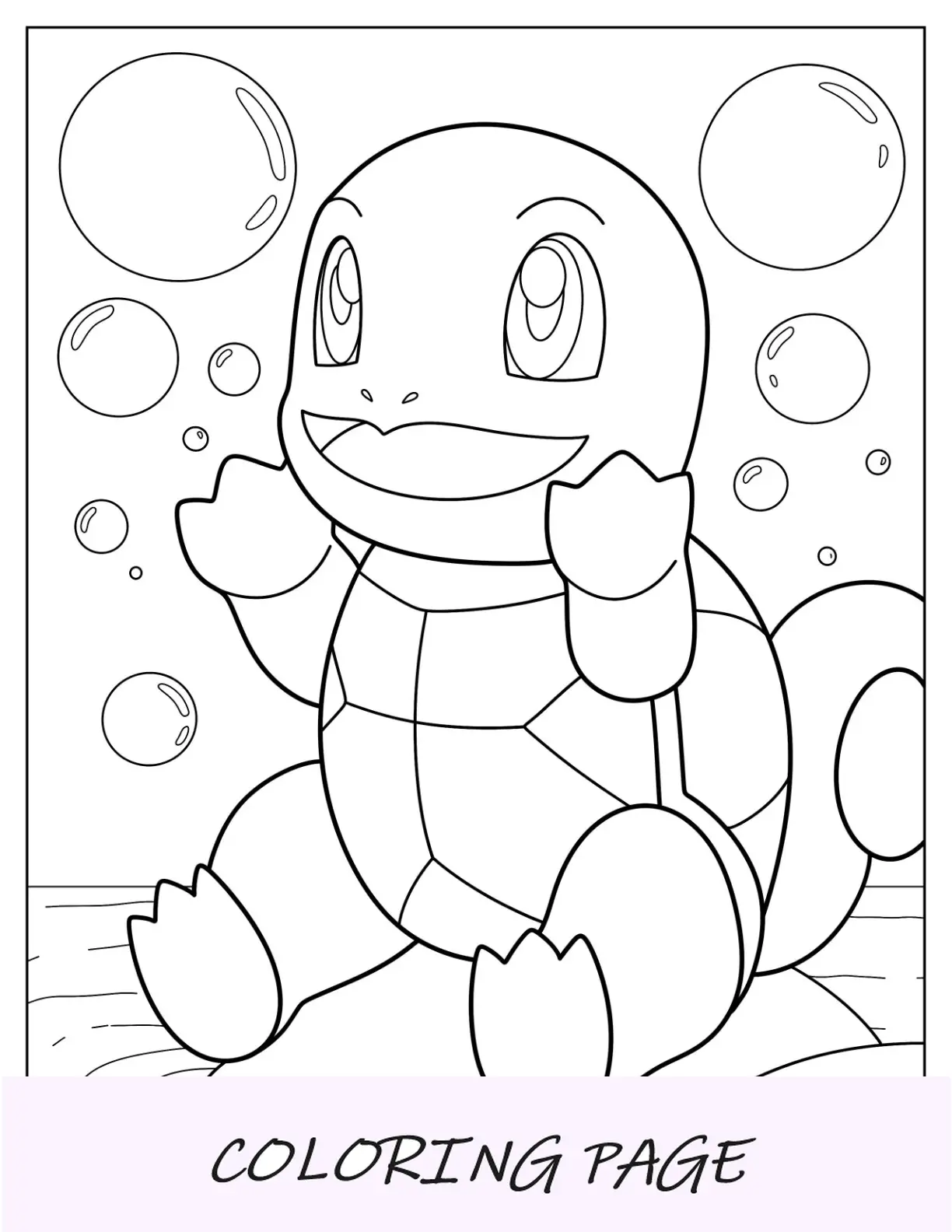 Squirtle Pagina da colorare di giocare con le bolle