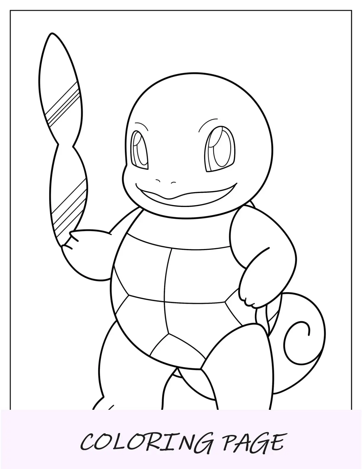 Squirtle Pagina da colorare di occhiali da sole della squadra in possesso