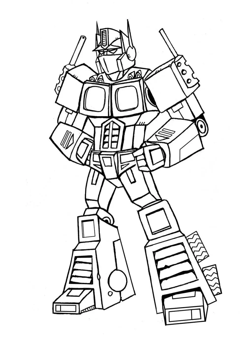 Transformer Coloring Pages Optimus Prime