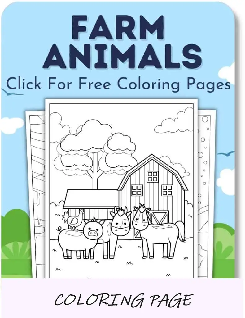 Desenhos para colorir de animais de fazenda