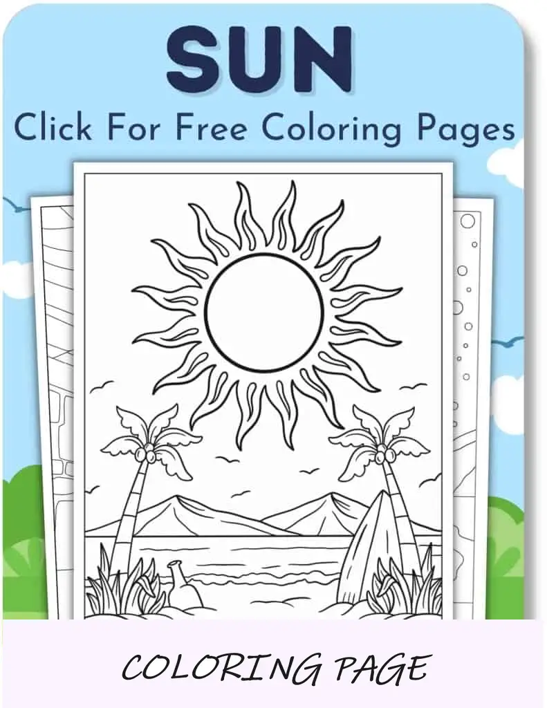 Desenhos para colorir do Sol