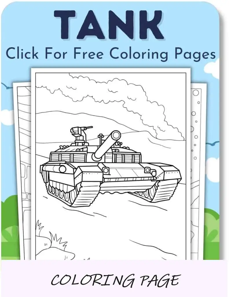 Desenhos para colorir de tanques