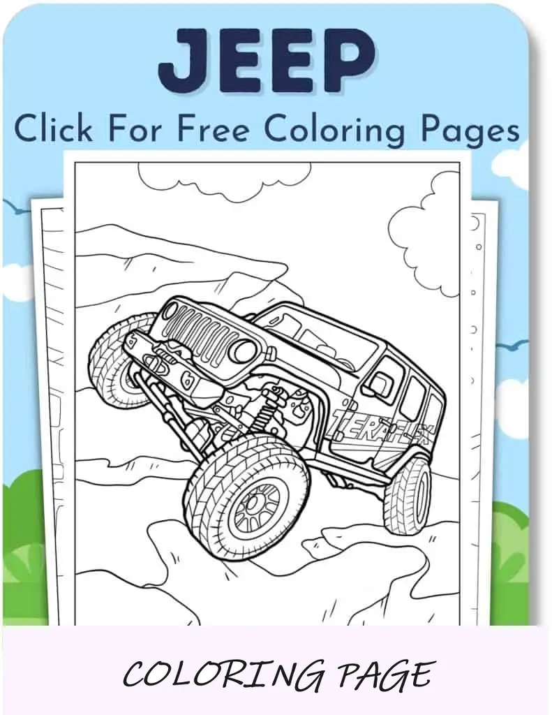 Desenhos para colorir de jipe