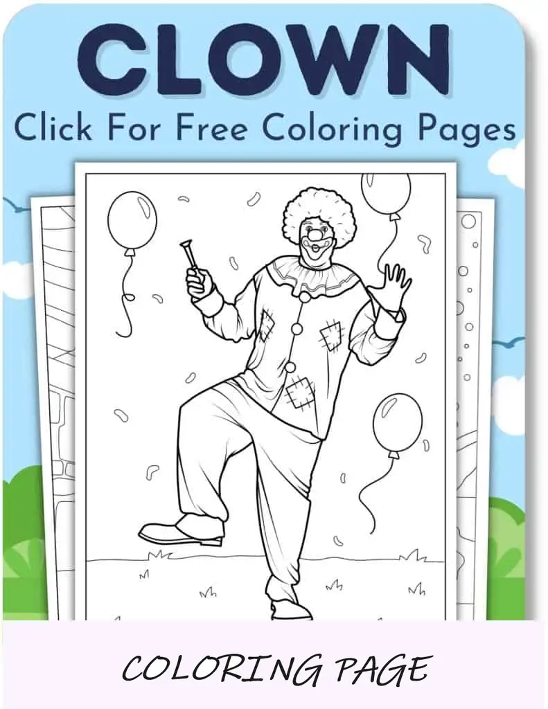Desenhos para colorir de palhaços