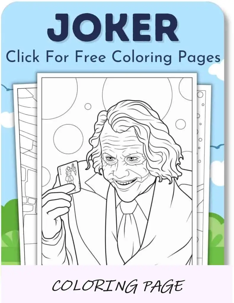 Desenhos para colorir do Coringa para meninos