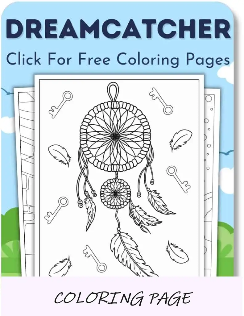 Desenhos para colorir do apanhador de sonhos para meninos