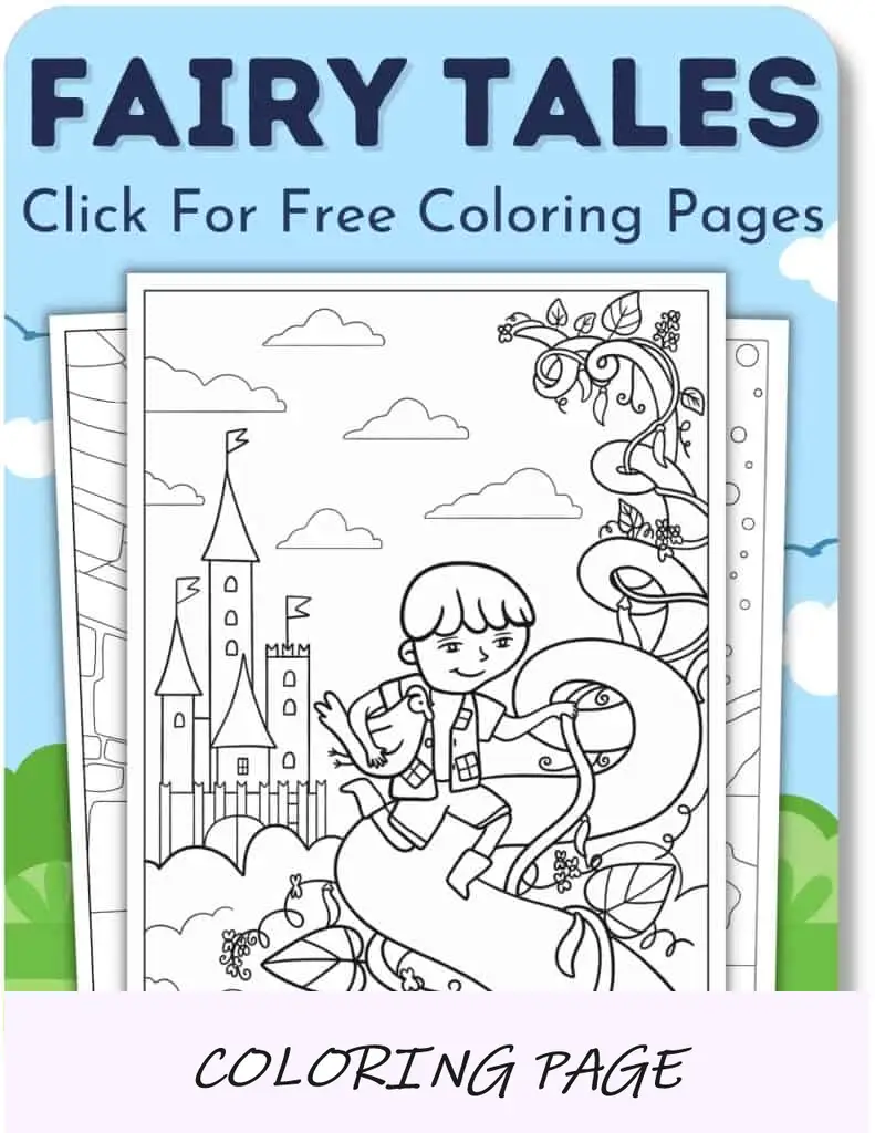 Desenhos para colorir de contos de fadas para meninos